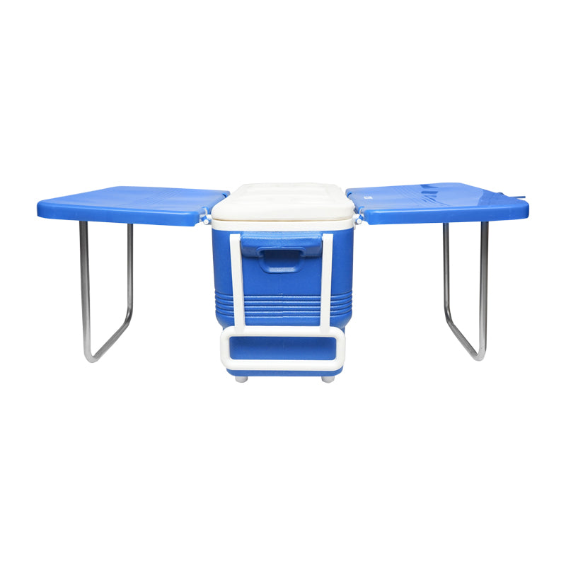 45L blue picnic freezer with table 610x405x445mm Breckner Germany